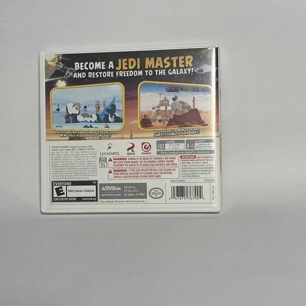 Nintendo 3DS Angry Birds Star Wars Game In Case Tested Works Fun Rated E
